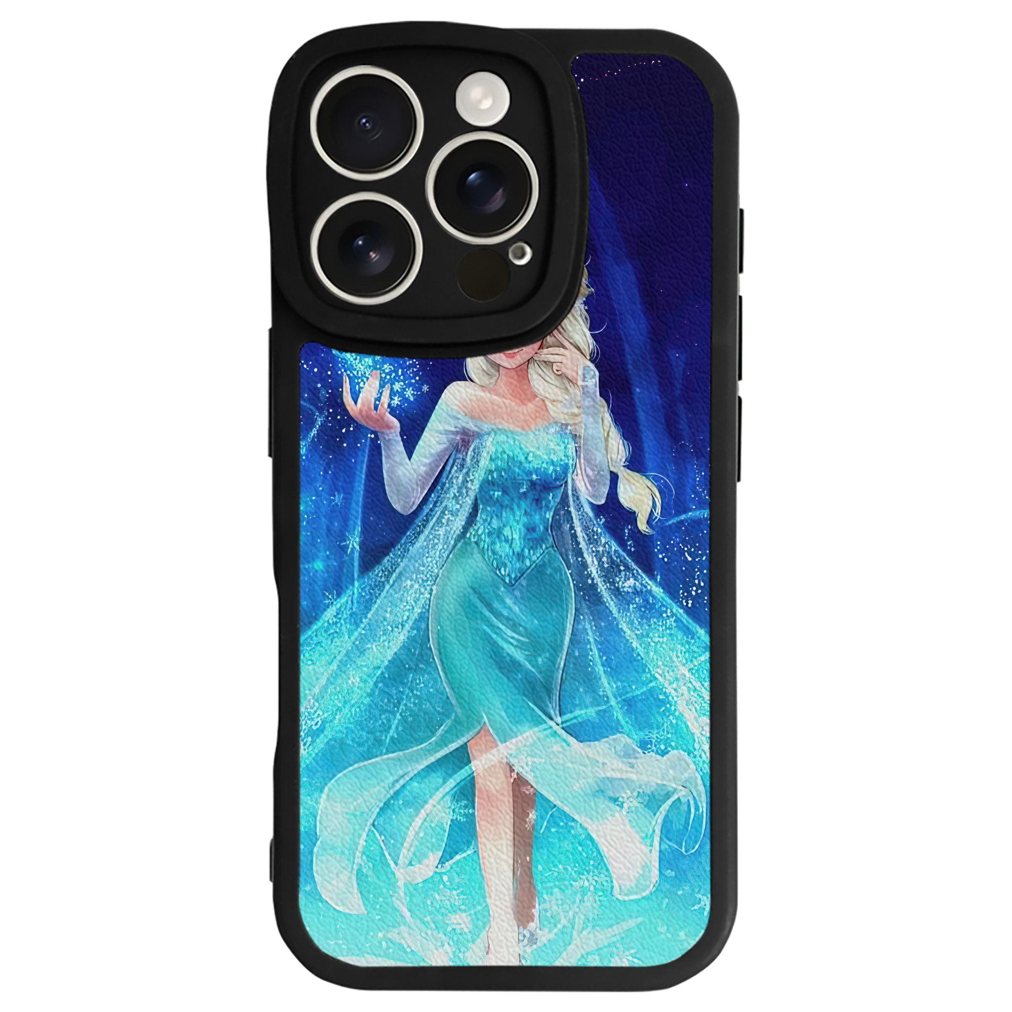 （画像用） アナと雪の女王 アンナ エルサ Frozen Anna Elsa 【iPhone 16シリーズ対応】シリコンスマホケース（レザー調） 材質：シリコン